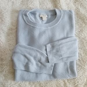 J. Crew Baby Blue Knit Crew Neck Sweater